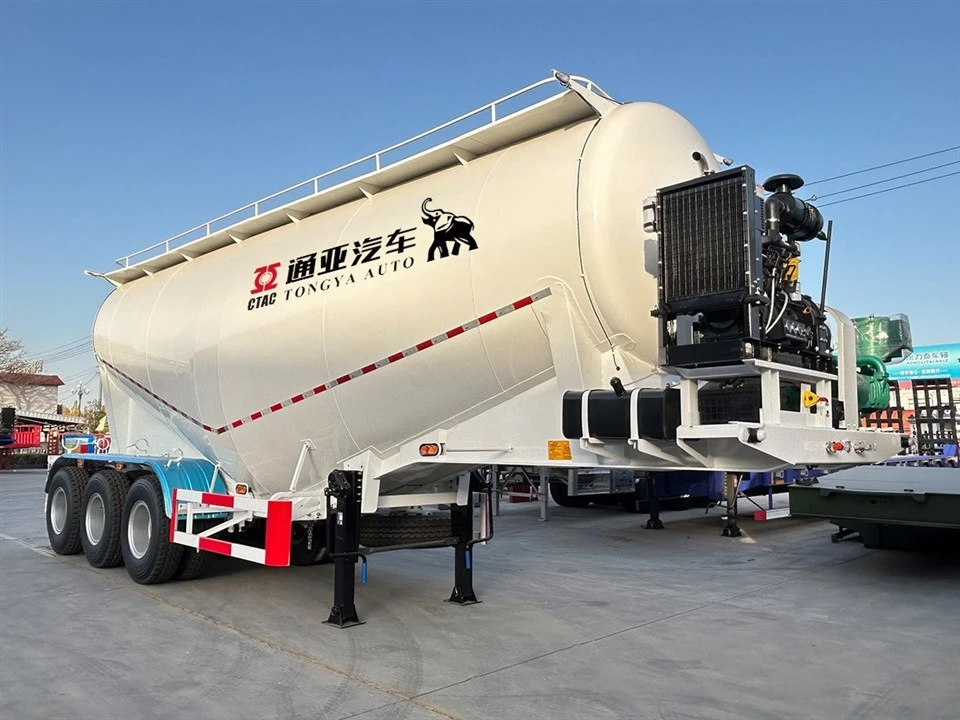 3 Axle 40T Bulk Cement Tanker Semi Trailer
