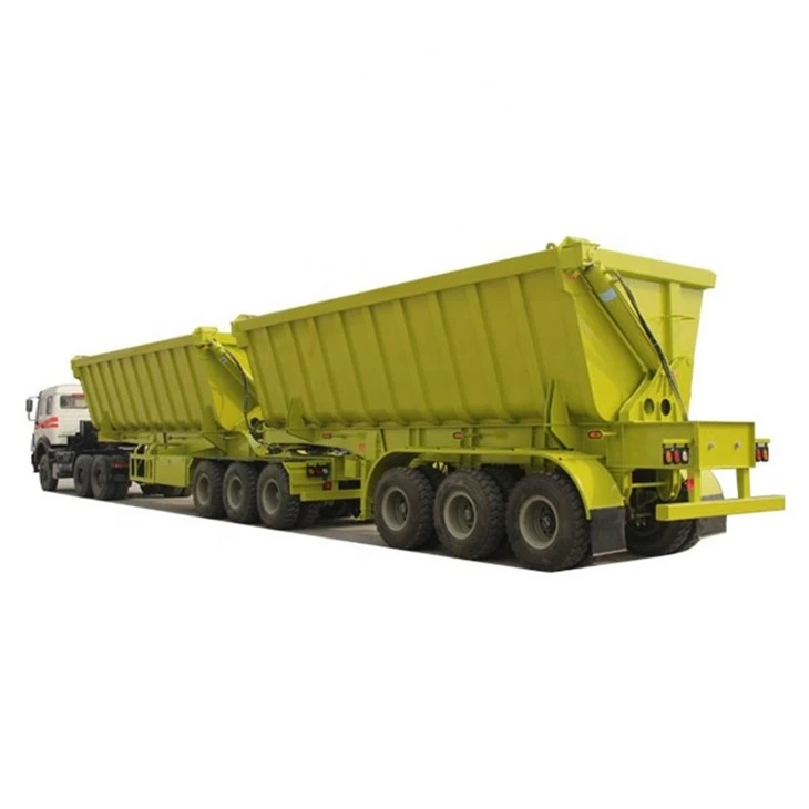 China Factory TONGYA Brand U Shape 3alexs HYVA Hydraulic Lifting Cylinder Super-link Side Dump Trailer For Sale