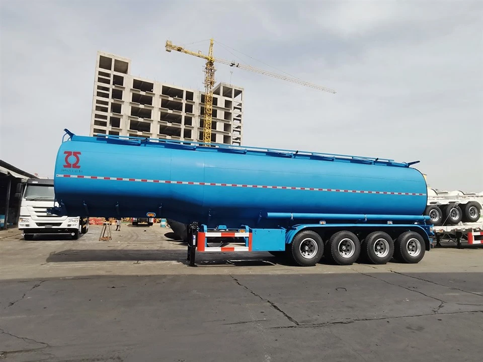 Low Price Sales Of Stock 55m3 Oil Tanker Semi Trailer