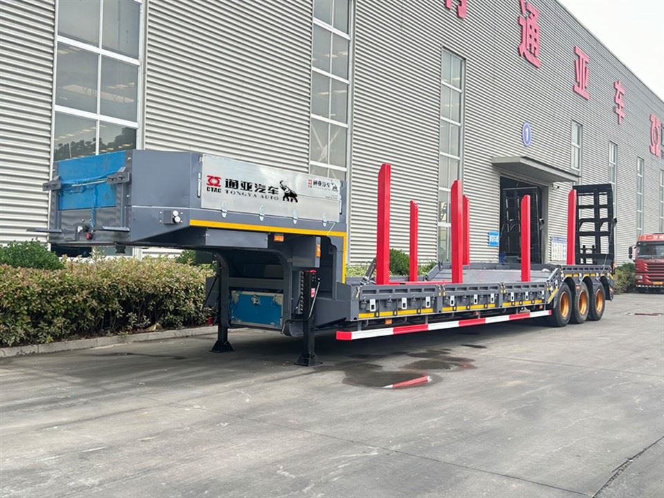 OTTC Certification Low Bed Semi Trailer With Mechanical Ladder