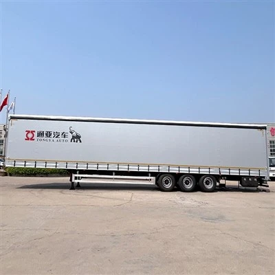 TONGYA 3 Axle 40 Ton Van Truck Curtain Side Open Semi Trailer